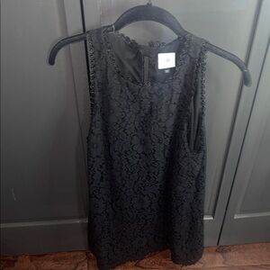 CAbi Black Lace Floral Top